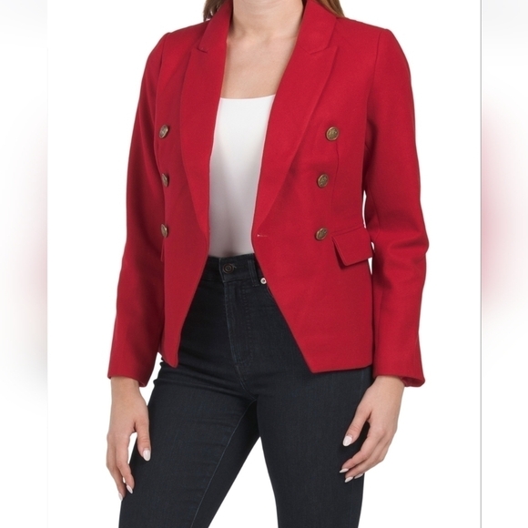 jules & Leopold Double Breasted Crimson Blazer - Picture 1 of 17